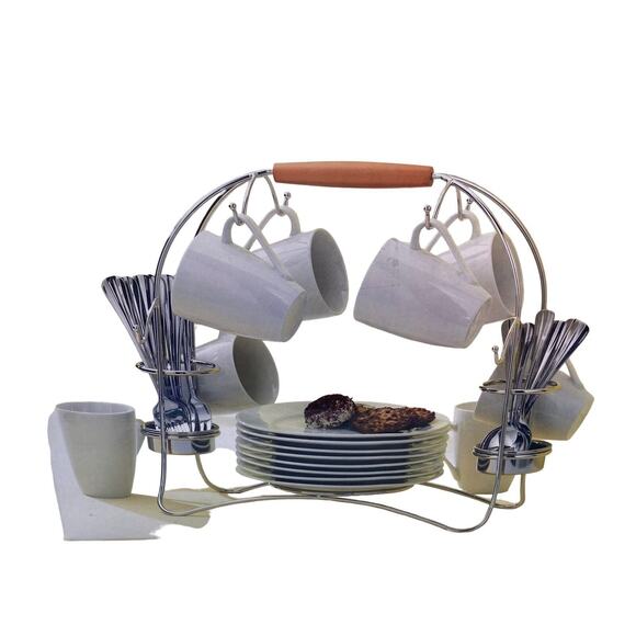 International Silver Co. 32 Piece Desert Buffet Ensemble Serve Ware Caddy Set - Picture 3 of 11